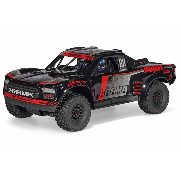 ARRMA 1/7 MOJAVE 6S EXB 4X4 RTR Brushless Desert Truck, Black