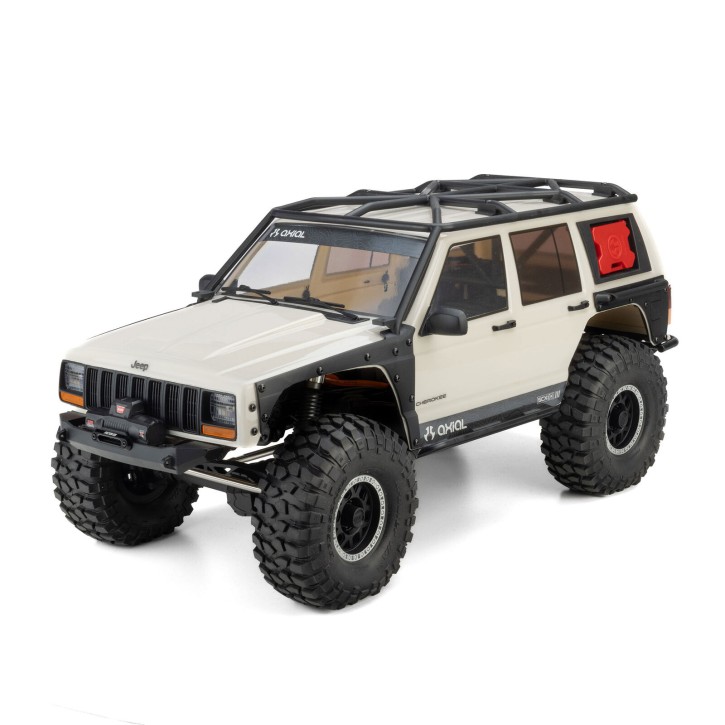 Axial 1/10 SCX10 III Jeep Cherokee XJ 4X4 RTR Brushed Rock Crawler, White