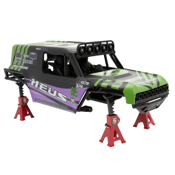 MEUS Racing MB18 Karosserie- und Chassis-Rahmen-Set (Grün/Pink)
