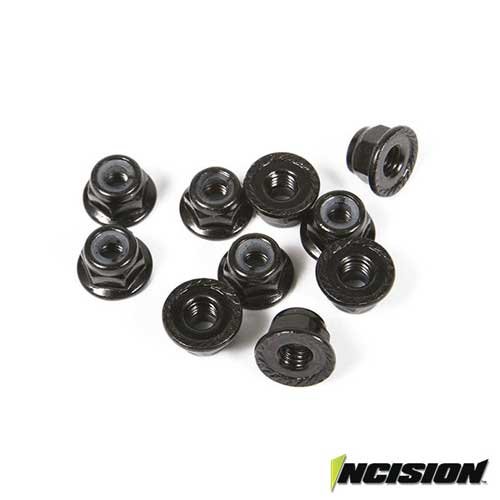 Incision 4mm Flanged Wheel Lock Nuts (10)