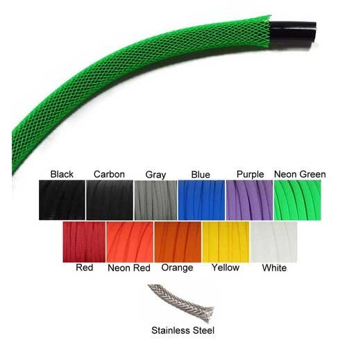 Braided Cable/Fuel Line Sleeve neon green