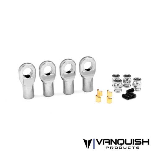Vanquish Machined Rod Ends Clear - Straight M4