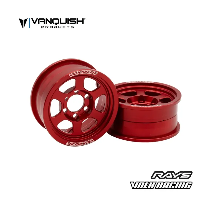 Vanquish Volk Racing 1.9 TE37XT Beadlock-Felgen Rot