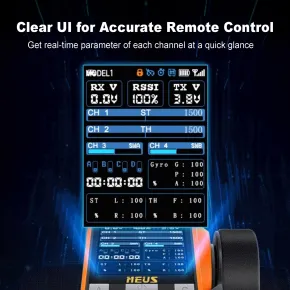 MEUS Racing ME-8A 8-Kanal 2,4-GHz-RC-Sender mit M-08A - Schwarz