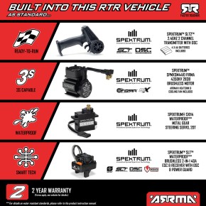 ARRMA 1/12 INFRACTION GROM 3S 4X4 Ready-To-Run Brushless