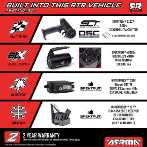 Arrma 1/10 GORGON 223S 2WD RTR Brushless Truck (ARA3530T1)
