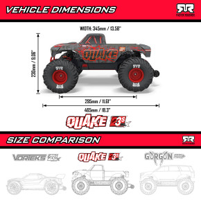 Arrma 1/10 QUAKE 223S DSC 2WD RTR Monster Truck (ARA3537T3)