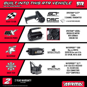 Arrma 1/10 QUAKE 223S DSC 2WD RTR Monster Truck (ARA3537T3)