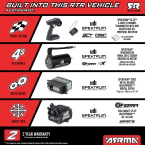 ARRMA Limited Edition 1/8 QUAKE 4S DSC 4X4 RTR Brushless Monster Truck