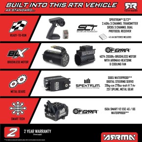 ARRMA 1/7 MOJAVE 6S EXB 4X4 RTR Brushless Desert Truck, Black