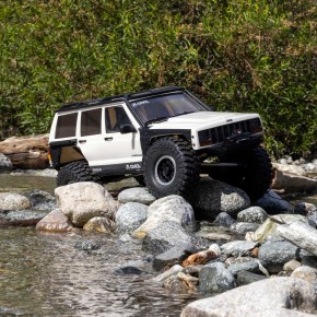 Axial 1/10 SCX10 III Jeep Cherokee XJ 4X4 RTR Brushed Rock Crawler, White