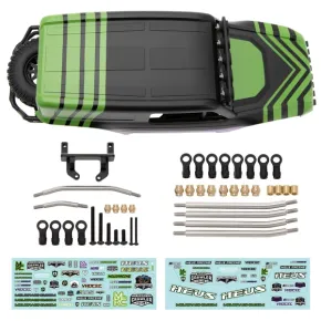 MEUS Racing MB18 Karosserie- und Chassis-Rahmen-Set (Grün/Pink)