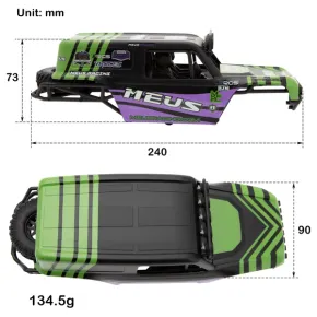 MEUS Racing MB18 Karosserie- und Chassis-Rahmen-Set (Grün/Pink)