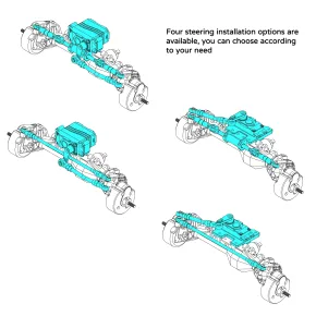 MEUS Racing CHEAT CODE V2 Capra 1.9 Isokinetische Portalachsen - Schwarz