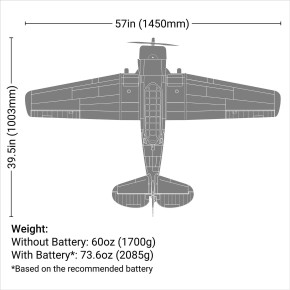SNJ-5/AT-6 Texan 1.5m BNF Basic with AS3X+ and SAFE Select