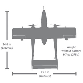 E-flite Micro OV-10 Bronco 645 mm BNF Basic mit AS3X und SAFE Select