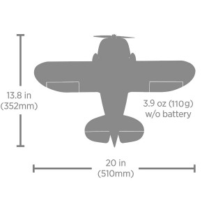 UMX Gee Bee R-2 510mm BNF Basic with AS3X and SAFE Select