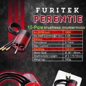 Furitek Perentie 10-Pole Inrunner Brushless Motor 1950k