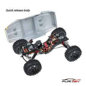 Cayman Pro V2 4X4 1/18 mit TX/RX schwarz mit Flammen