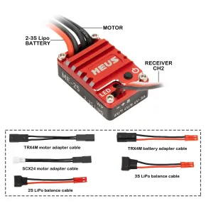 MEUS Racing ME25 V2 Brushed-Mini-ESC