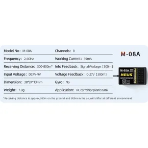 MEUS Racing ME-8A 8-Kanal-2,4-GHz-RC-Sender