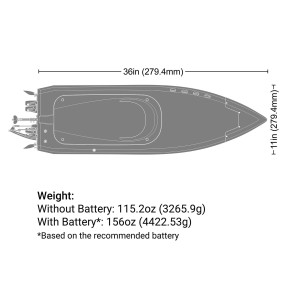 Pro Boat Sonicwake 36" V3 Self-Righting V-Hull Boat PRB-2171T2
