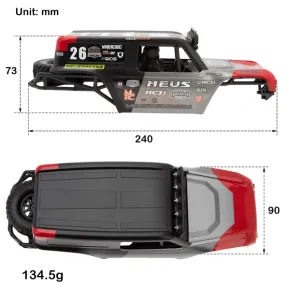 MEUS Racing MB18 Karosserie- und Chassis-Rahmen-Set (Rot)