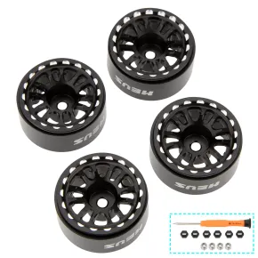 MEUS Racing 0,7-Zoll Beadlock-Felgen für 1/30 Axial SCX30 Schwarz