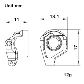 MEUS Racing SCX30 Lenkschenkel aus Messing für Axial 1/30