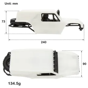 MEUS Racing MB18 Karosserie- und Chassis-Rahmen-Set (Weiß)