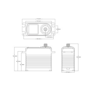 SRT BH125W BL Servo HV 125.0kg/0.085sec @8,4V